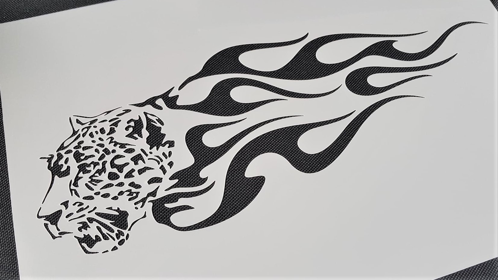  | Cheetah Leopard Flame Fire Tribal Airbrush Stencil Animal  Reusable Template